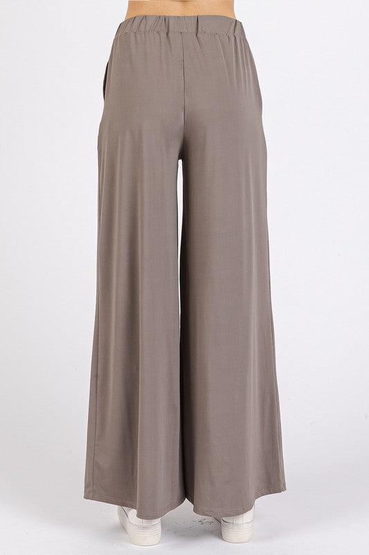 Mittoshop Yoga Air Stretch Elastic Waist Wide Leg Pants | Pants Daverri Fashions