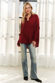 ADORA Button Down Linen Shirt | Daverri Fashions