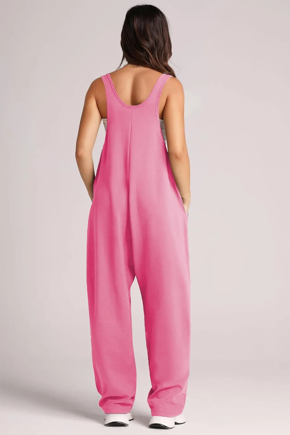 Lovelet Wide Strap Jumpsuit with Pockets | Overalls Daverri Fashions