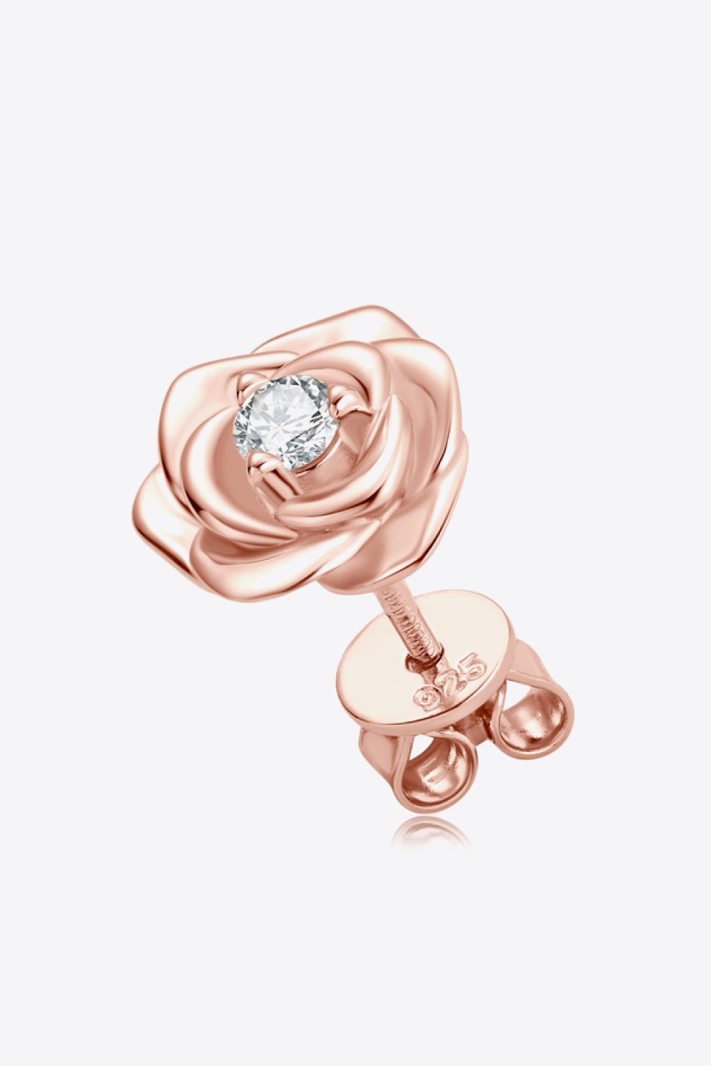 Adored Moissanite Flower 925 Sterling Silver Earrings | Silver Earrings Daverri Fashions