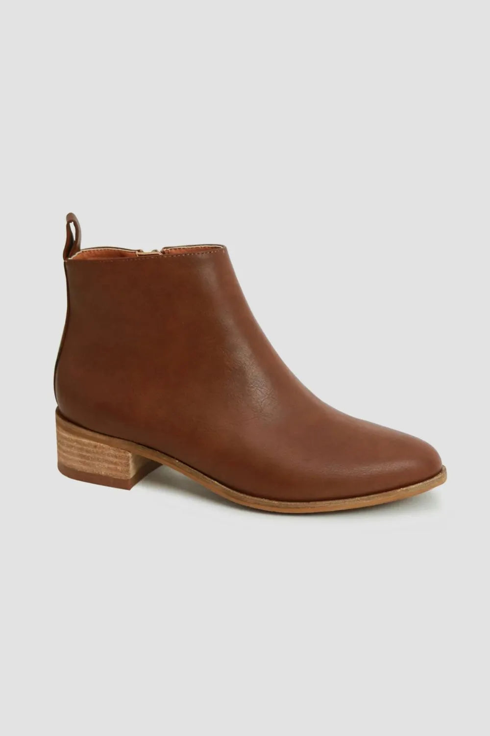 Brown Beast Fashion PU Leather Block Heel Boots | Boots Daverri Fashions