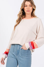SAGE + FIG Color Block Waffle Knit T-Shirt | T-Shirts Daverri Fashions