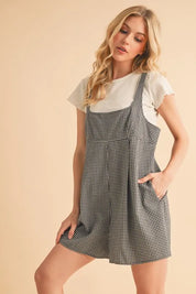 Aemi+Co Plaid Square Neck Romper | Daverri Fashions