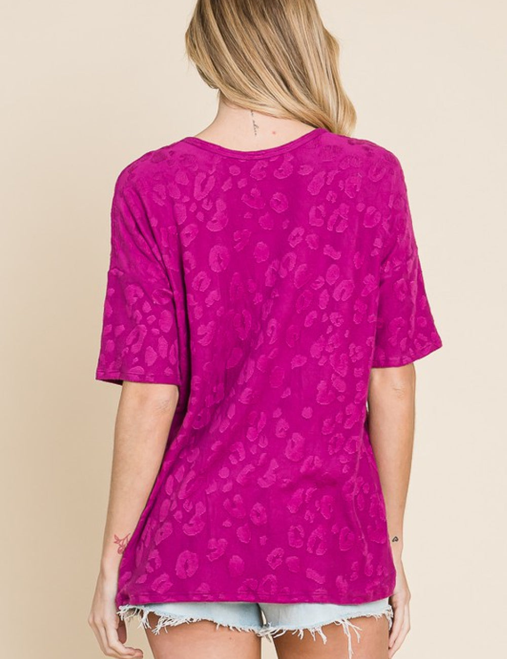 BOMBOM At The Fair Animal Textured Top | Tops Daverri Fashions