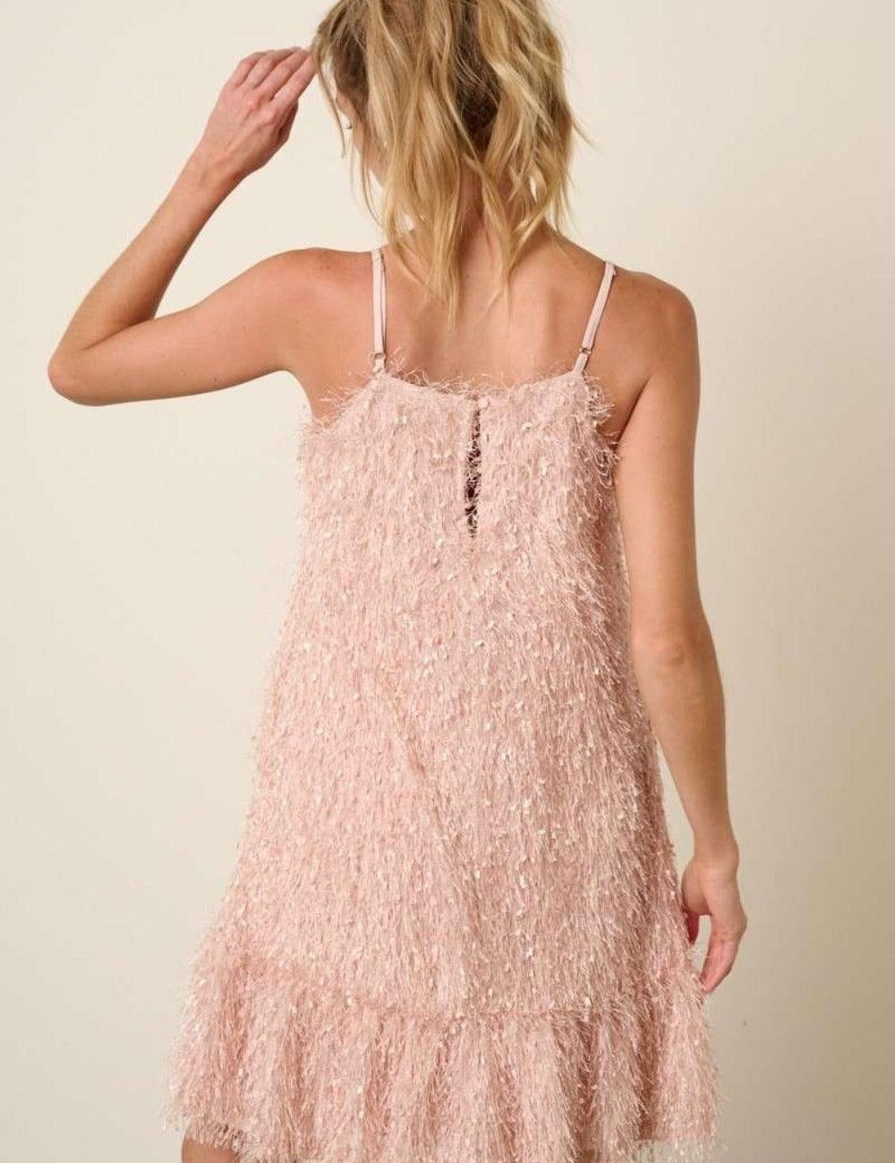 Mittoshop Feather Ruffle Hem Mini Cami Dress | Daverri Fashions