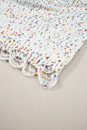 Confetti Distressed Hem Long Sleeve Sweater | Sweaters Daverri Fashions