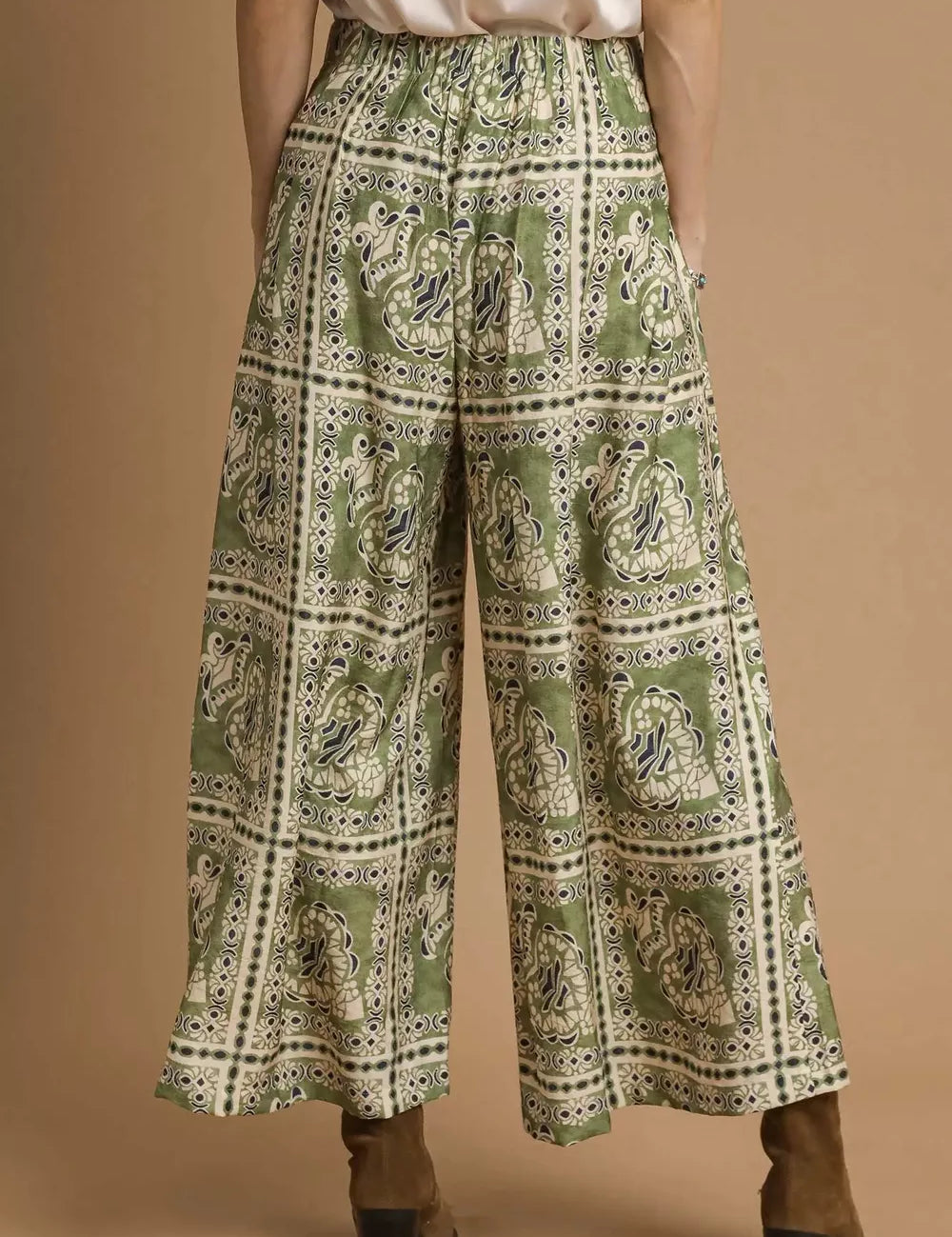 Umgee Bohemian Print Pants with Pockets | Pants Daverri Fashions