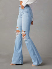 Distressed Jeans with Pockets | Jeans Daverri Fashions