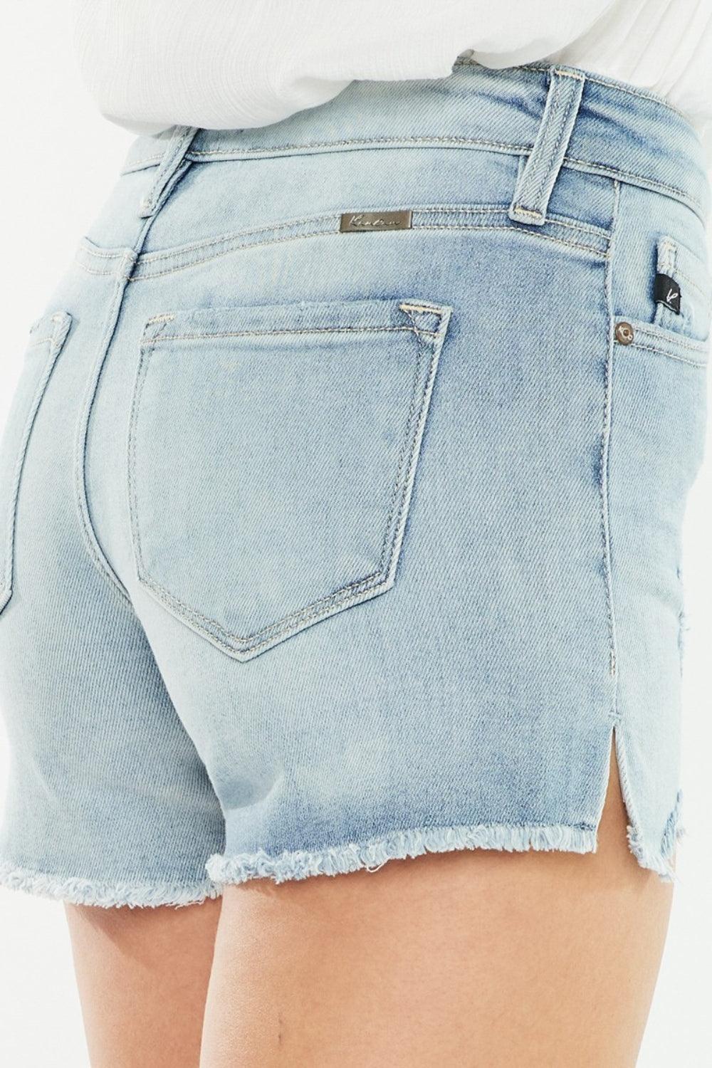 Kancan High Rise Side Slit Denim Shorts | Denim Shorts Daverri Fashions