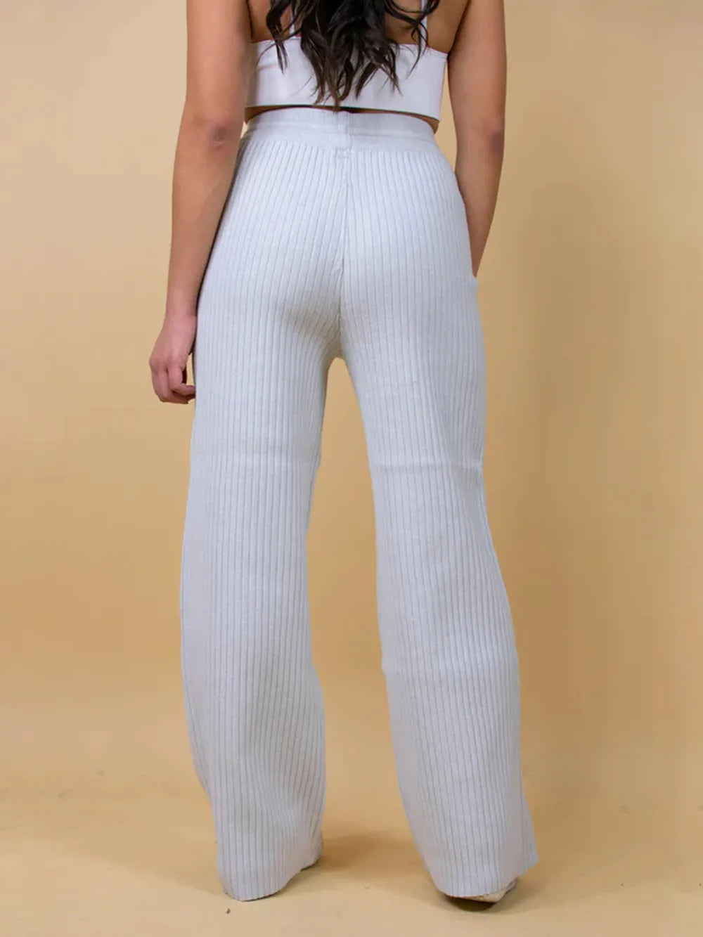 Ribbed Wide Leg Sweater Pants | Bottoms Daverri Fashions