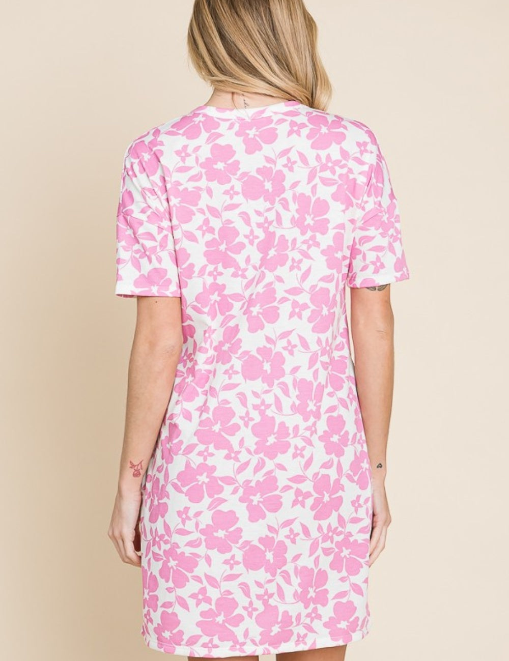 BOMBOM Floral Button Down Mini Dress | Daverri Fashions