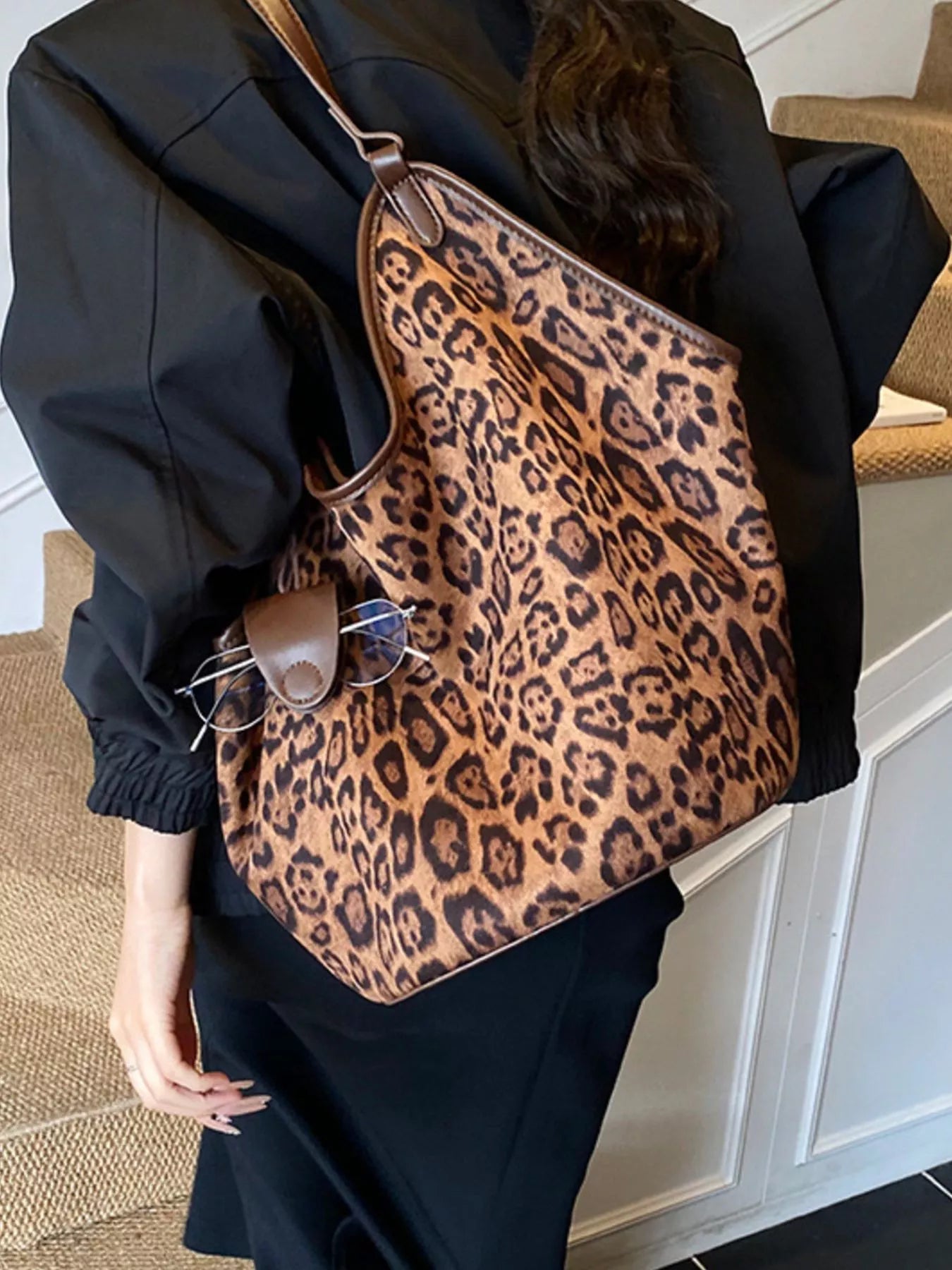 Leopard Print Large Tote Bag | Tote Bags Daverri Fashions
