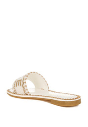 Hot Hub Beaded Lake Como Flat Slip Ons | Slides Daverri Fashions