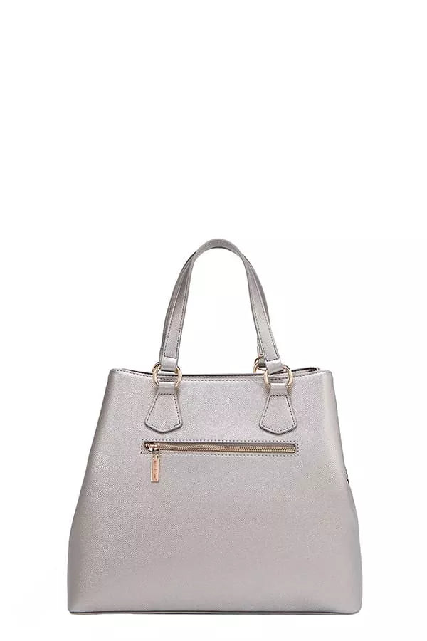 Monogram Pattern Handbag with Rhinestones Decor | Handbags Daverri Fashions