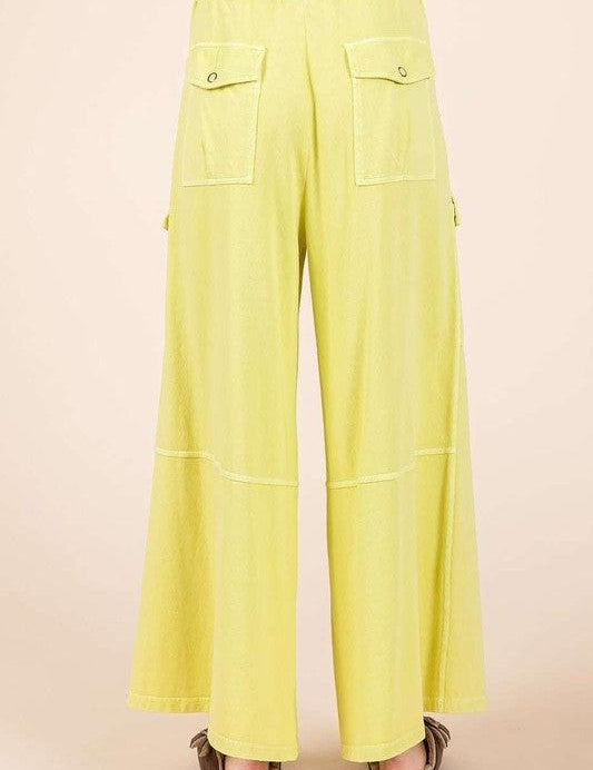 Mittoshop French Terry Cargo Wide Leg Pants | Pants Daverri Fashions