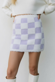 Fuzzy Checkered Skirt | Skirts Daverri Fashions