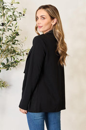 Heimish Full Size Open Front Long Sleeve Blazer | Daverri Fashions
