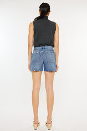 Kancan Distressed High Waist Denim Shorts | Daverri Fashions