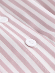 Striped Short Sleeve Button-Up Shirt | Daverri Fashions
