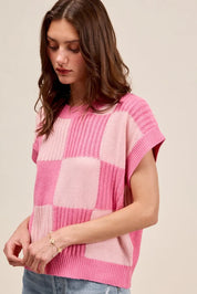 SO ME Check Plaid Casual Sweater Top | Sweaters Daverri Fashions