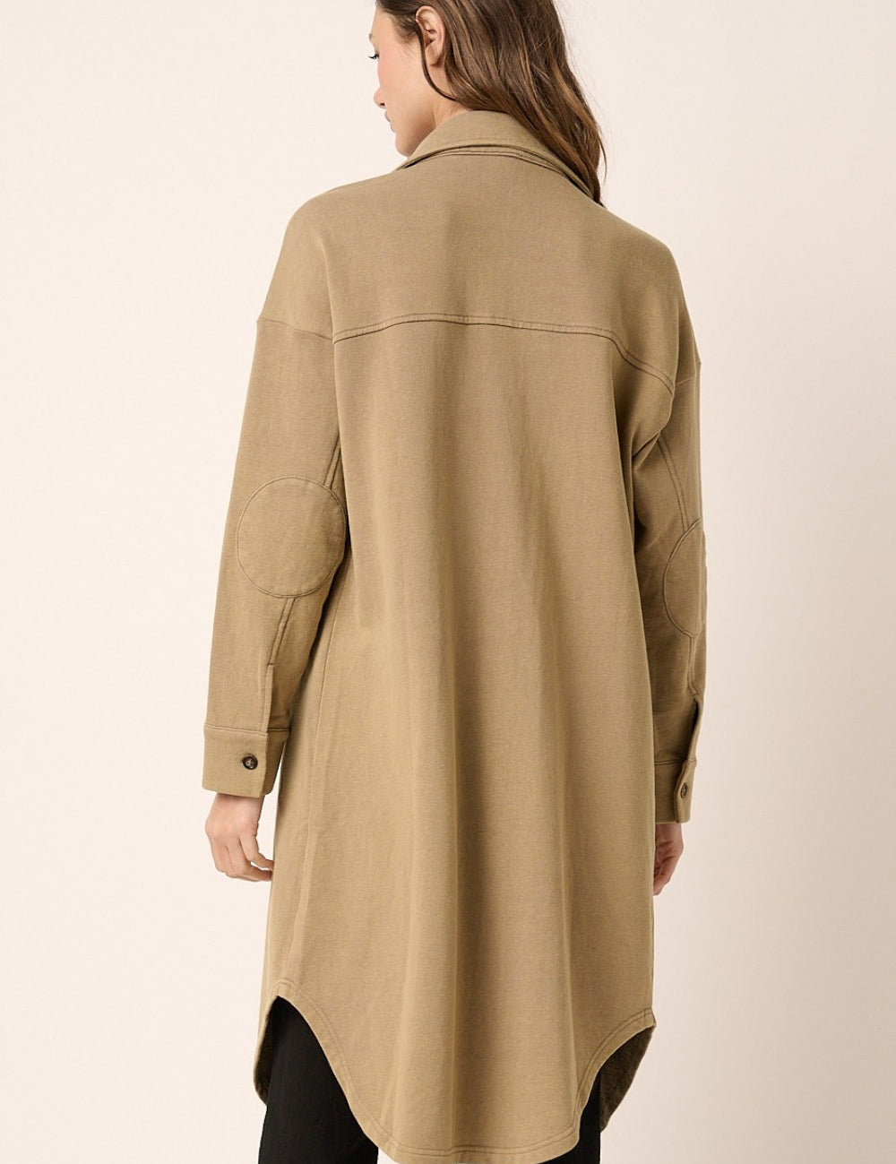 Mittoshop Acid Wash French Terry Longline Shacket | Shackets Daverri Fashions