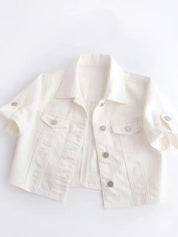 Full Size Cropped Denim Jacket Plus Size | Jackets Daverri Fashions