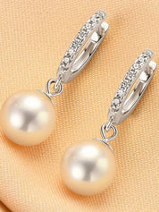 925 Sterling Silver Freshwater Pearl Earrings | Sterling Silver Earrings Daverri Fashions