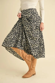 Aemi+Co Leopard Midi Skirt | Daverri Fashions
