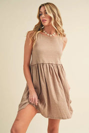 Aemi + Co Round Neck Mini Tank Dress | Daverri Fashions
