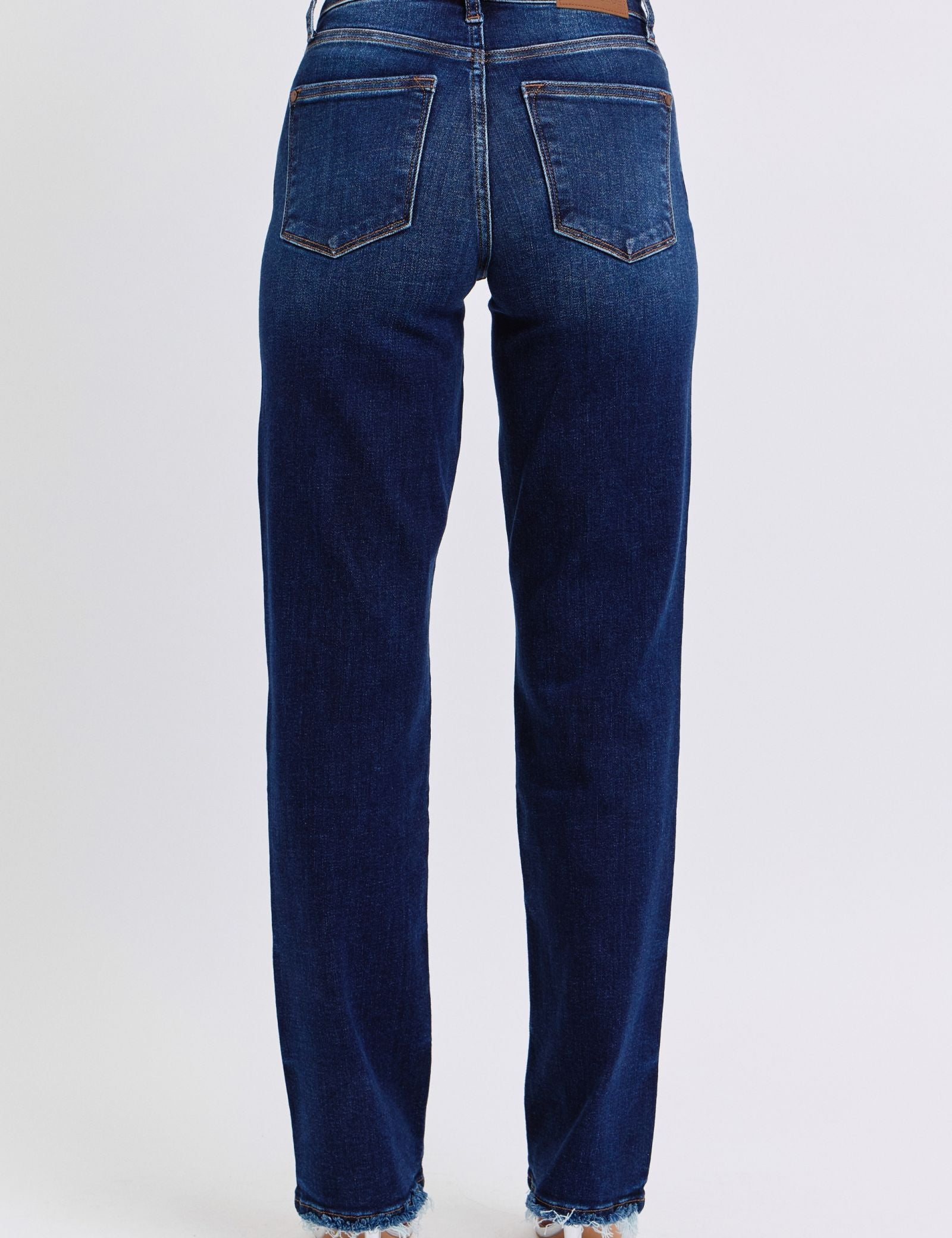 Judy Blue Full Size Raw Hem Straight Leg Jeans | Jeans Daverri Fashions
