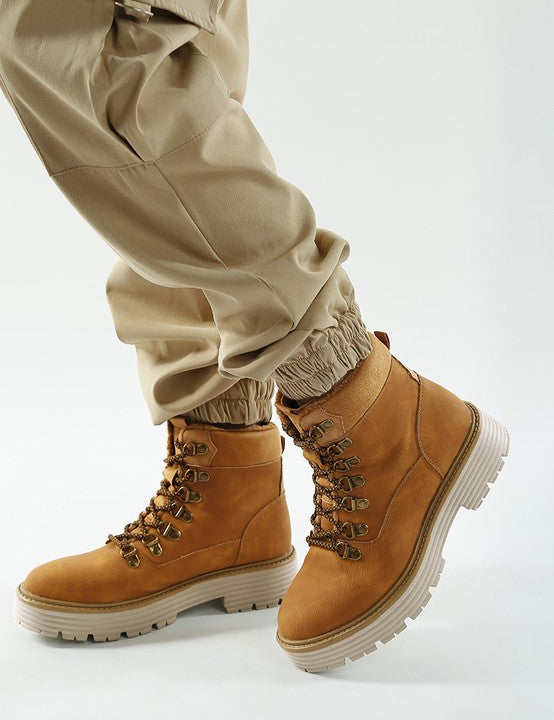 Boskoff Lace-Up Chunky Warm Ankle Boots | Boots Daverri Fashions