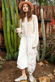 POL Openwork Balloon Sleeve Knit Cover Up | Daverri Fashions