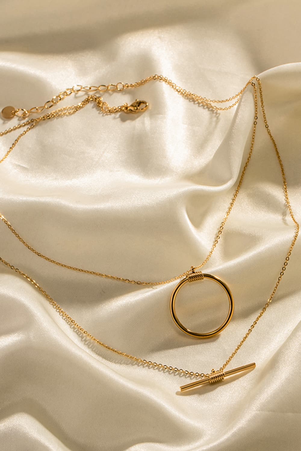 Double-Layered Stainless Steel Necklace | Necklaces Daverri Fashions