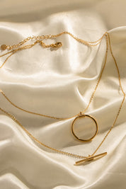 Double-Layered Stainless Steel Necklace | Necklaces Daverri Fashions