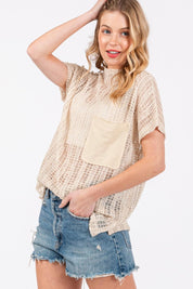 Ces Femme See Through Crochet Mock Neck Cover Up | Cover-Ups Daverri Fashions