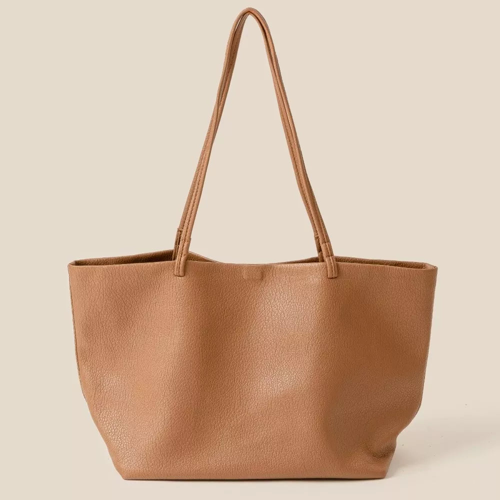Fame Soft Solid Color Tote Bag | Tote Bags Daverri Fashions