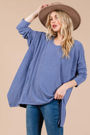 Ces Femme Asymmetrical Long Sleeve top | Tops Daverri Fashions