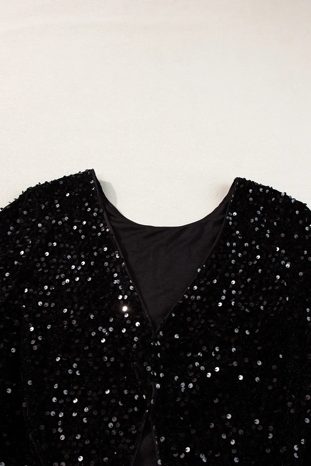Sequin Round Neck Long Sleeve Blouse | Blouses Daverri Fashions