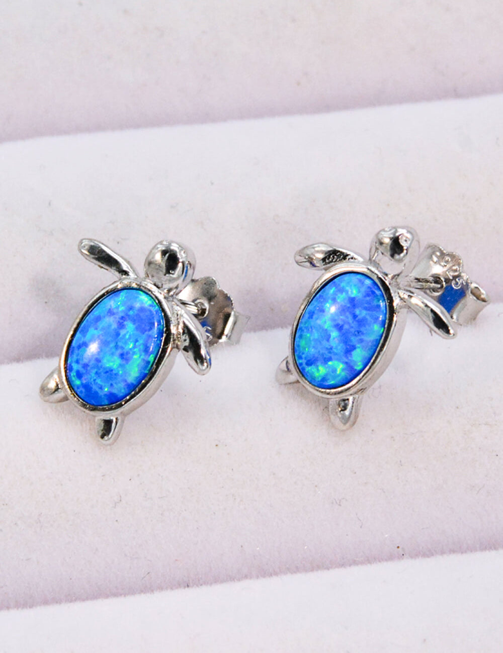 Opal Turtle Stud Earrings | Earrings Daverri Fashions