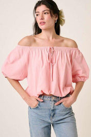 Mittoshop Linen Two-Way Short Sleeve Crop Blouse | Blouses Daverri Fashions
