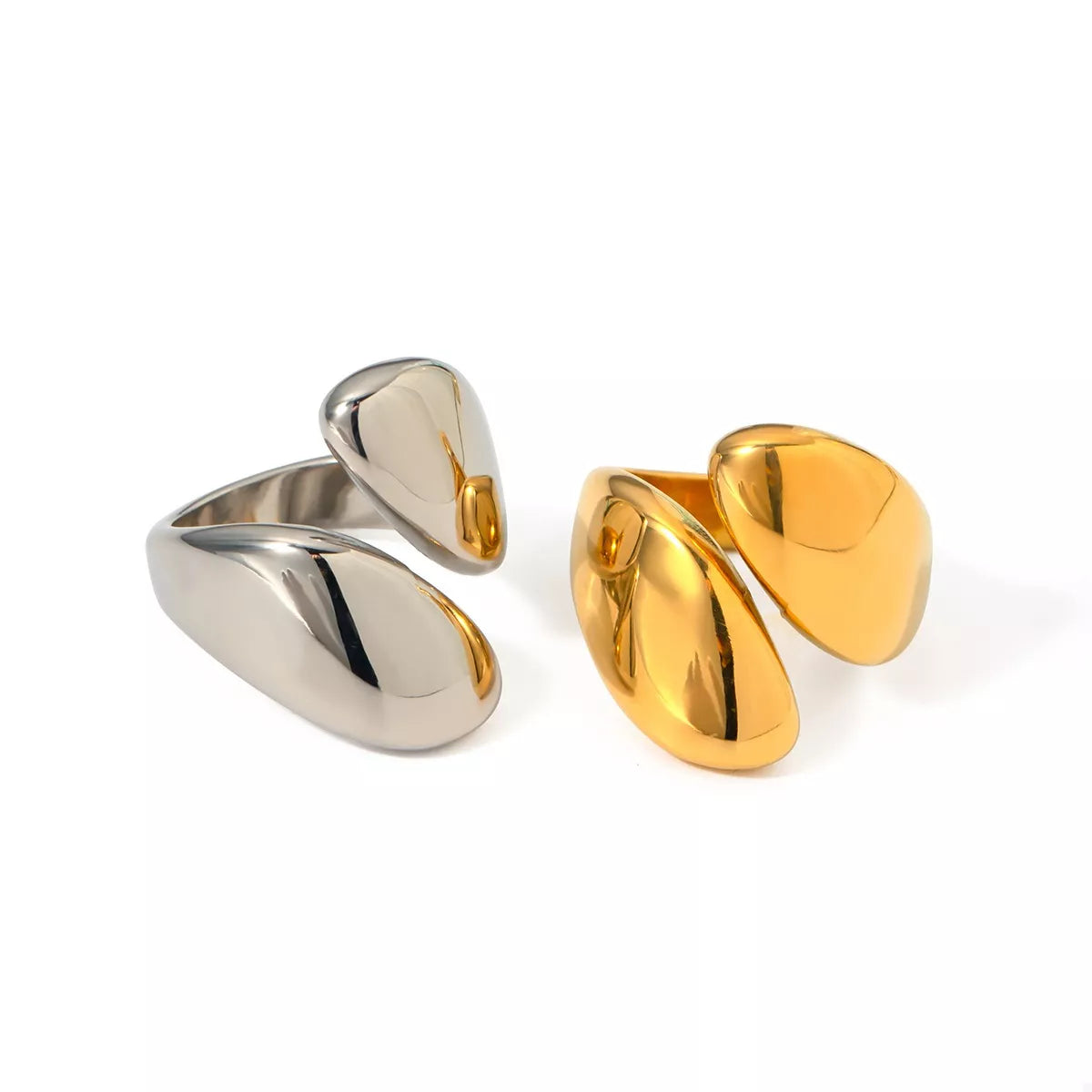 Stainless Steel Bypass Ring | Rings Daverri Fashions