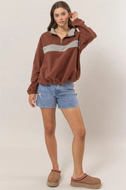 HYFVE Fleece Color Block Half Zip Sweatshirt | Daverri Fashions