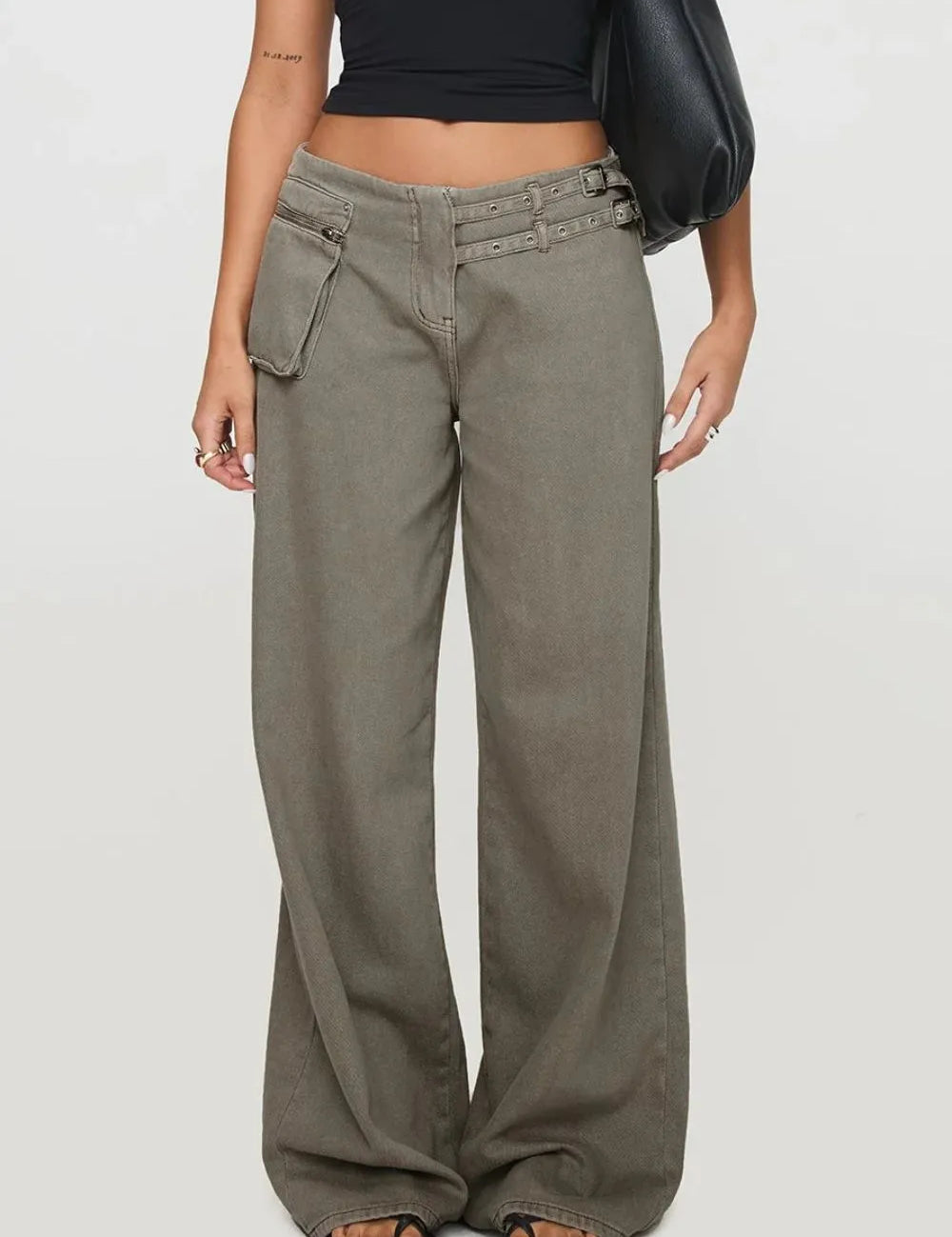 Wide Leg Jeans with Pockets | Bottoms Daverri Fashions