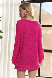 ADORA V-Neck Drop Shoulder Long Sleeve Sweater | Sweaters Daverri Fashions