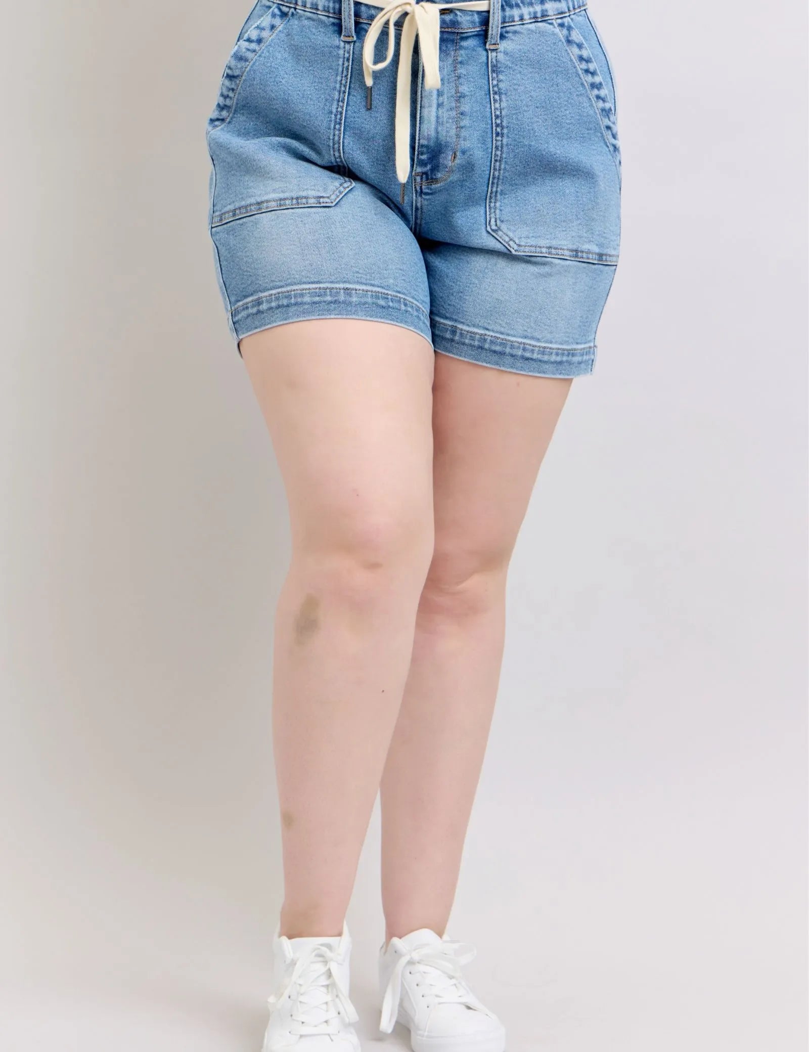 Medium Judy Blue Plus Size High Waist Vintage Wash Denim Shorts | Denim Shorts Daverri Fashions