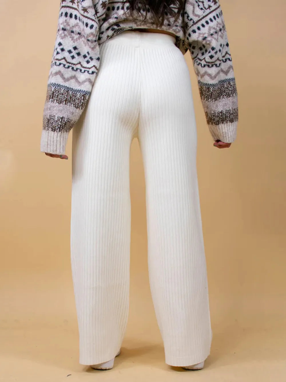 Ribbed Wide Leg Sweater Pants | Bottoms Daverri Fashions