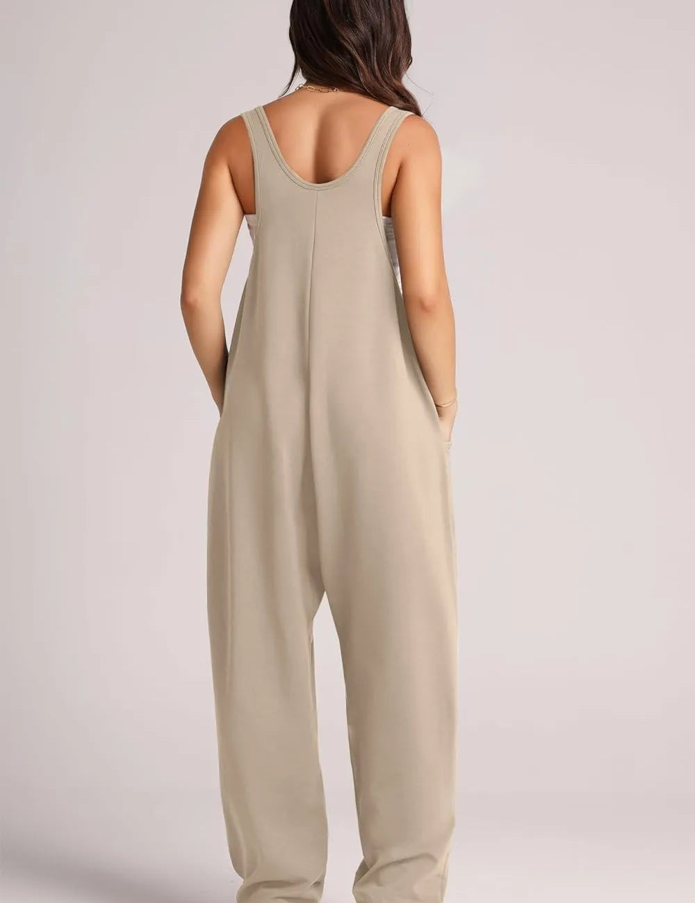 Lovelet Wide Strap Jumpsuit with Pockets | Overalls Daverri Fashions