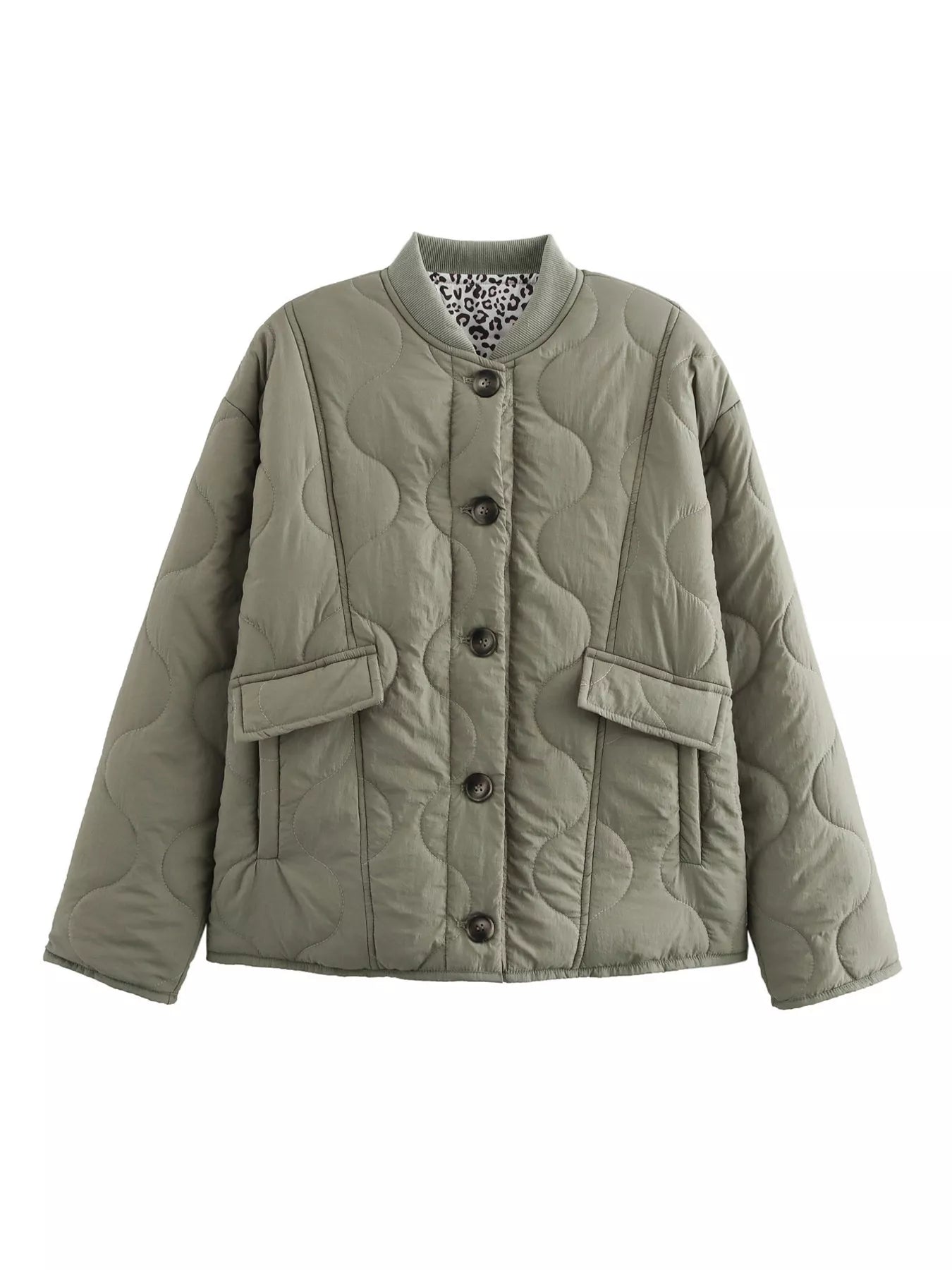 Quilted Button-Down Lightweight Jacket | Jackets Daverri Fashions