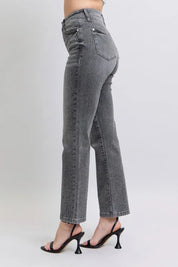 Judy Blue Full Size High Waist Rhinestone Straight Jeans Plus Size | Daverri Fashions