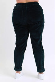 Judy Blue Full Size High Waist Corduroy Cuffed Jogger Plus Size | Daverri Fashions